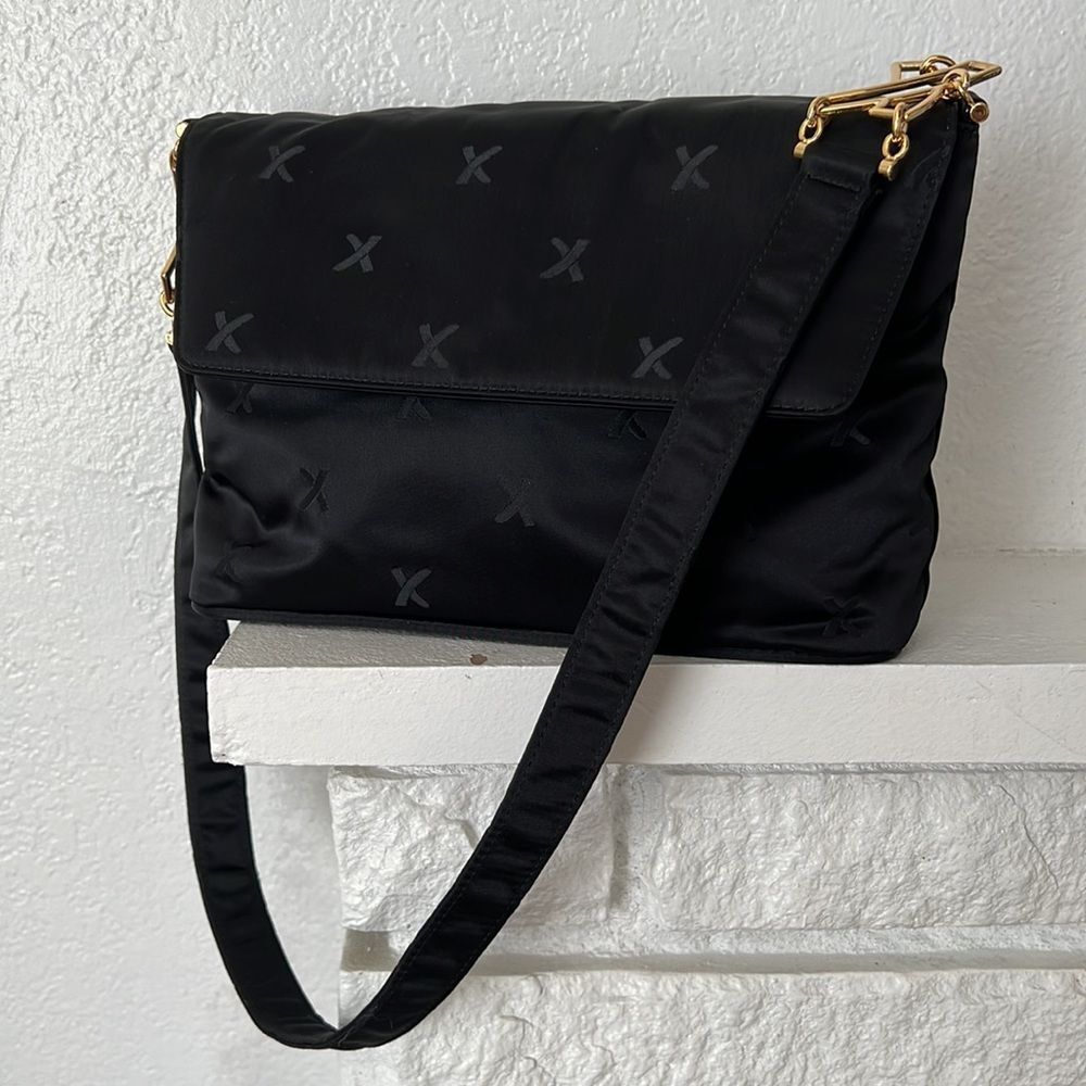 Vintage New By Paloma Picasso black nylon monogram